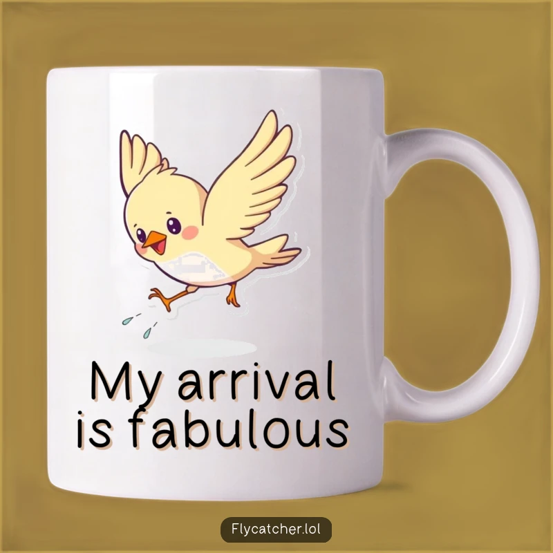 Funny Bird Swooping Mug: Energetic Landing Flourish, Perfect Funny Gift for Bird Lovers