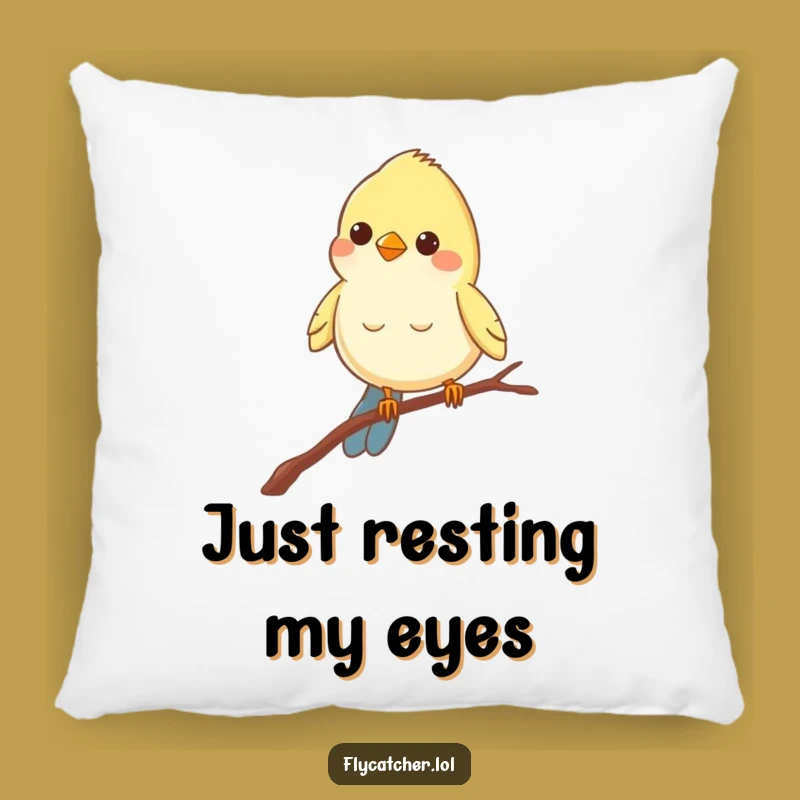 Funny Bird Branch Pillow: Soft Perch for a Peering Friend