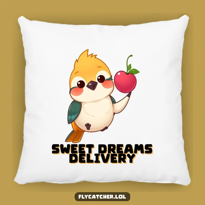 Funny Flycatcher Berry Gift Pillow - Soft Comfort, Perfect Funny Gift