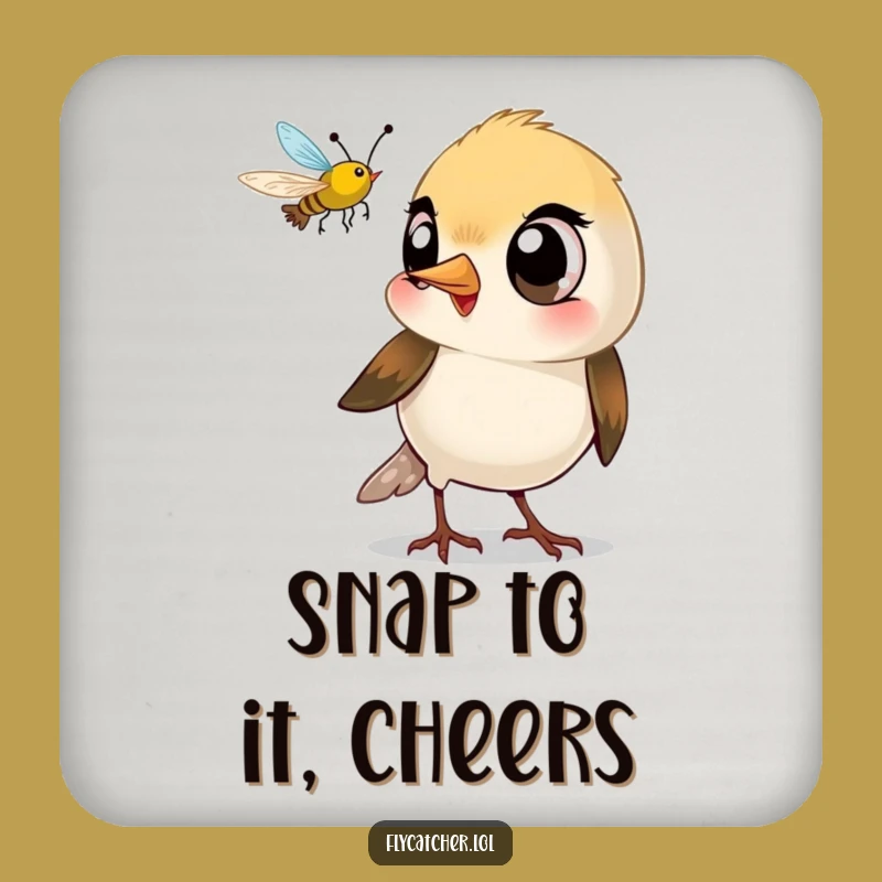 Funny Bird Snaps Coaster: Protect Surfaces with a Quick Snap