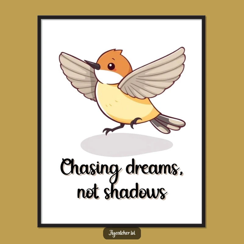 Funny Free Printable Wall Art: Flycatcher Shadow Art, Quirky Downloadable Decor