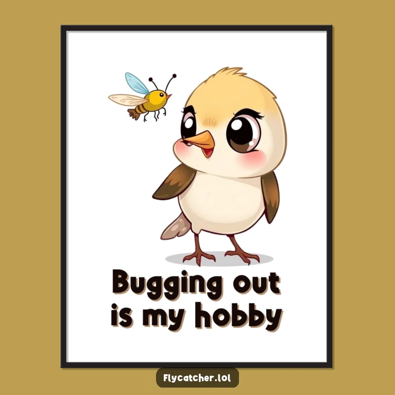 Funny Free Printable Wall Art: Snapping Bird & Insect Art, Quirky Downloadable Decor