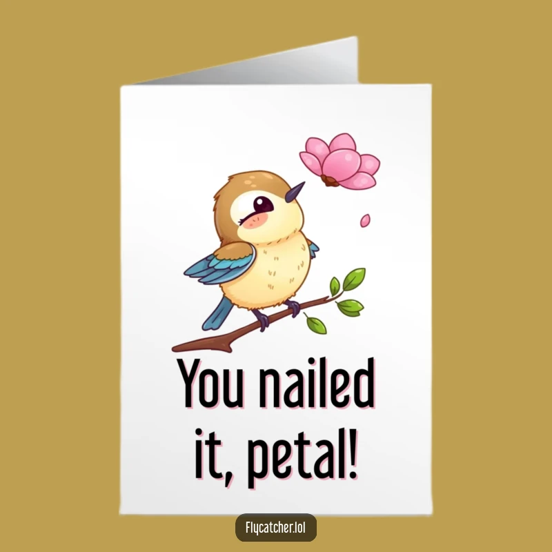 Surprise Flycatcher Congrats Card - Free Printable for Unexpected Achievements!