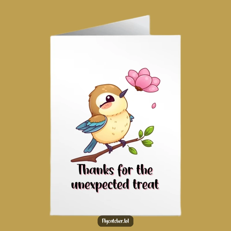 Funny Flycatcher Thank You Card - Free Printable for Surprising Gratitude!