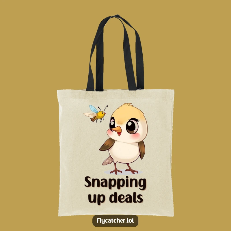 Funny Bird Snaps Tote Bag: Carry Your Essentials with a Quick Snap