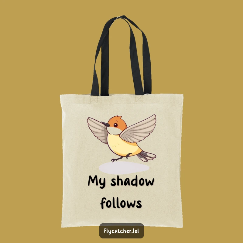 Funny Flycatcher Shadow Tote Bag - Carry Your Playfulness!
